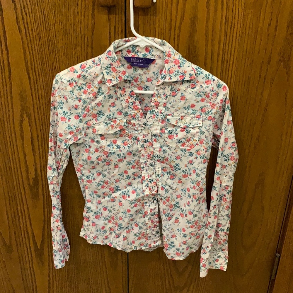Floral button down